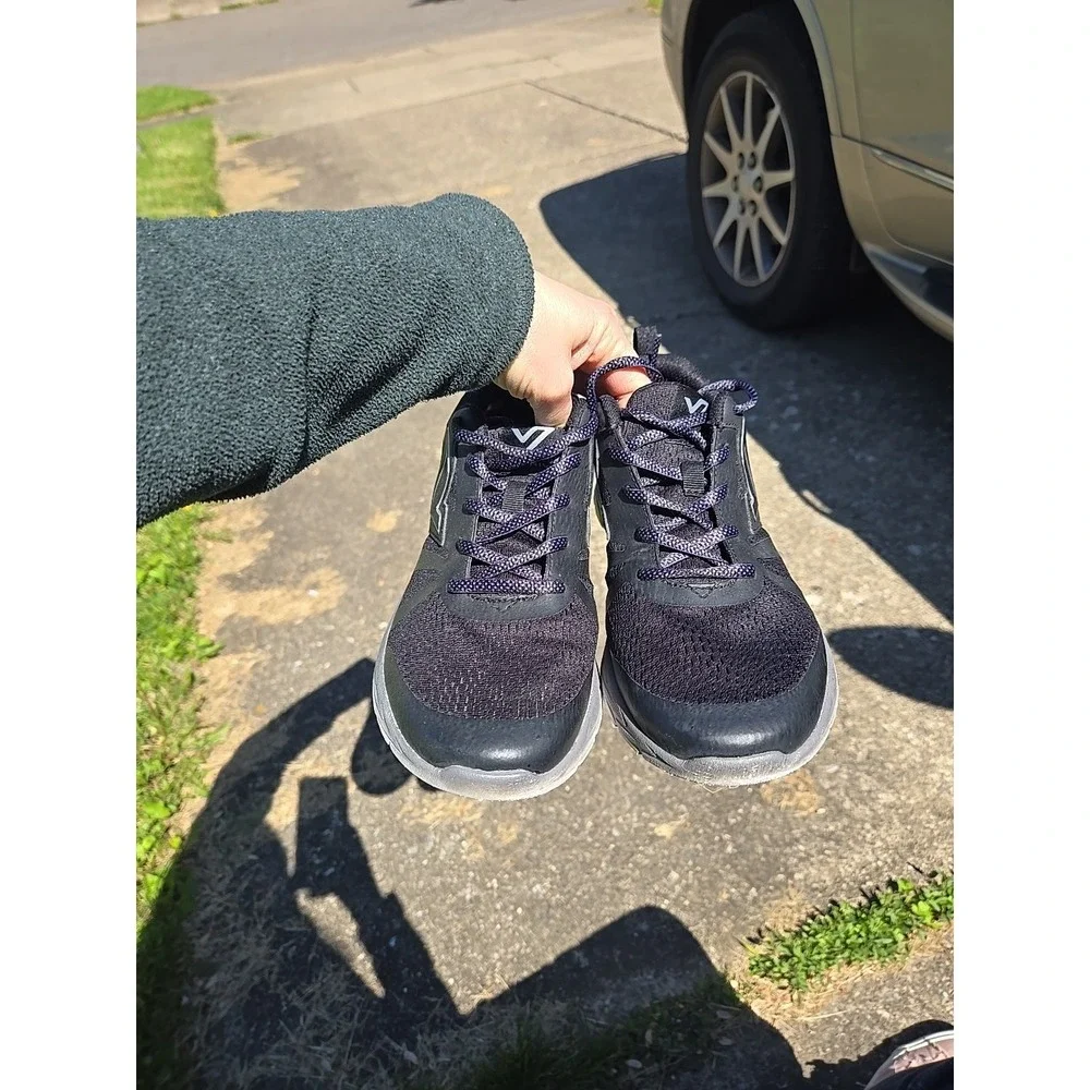 Vionic Women's Brisk Miles Orthaheel Black Athletic Sneakers Size 9 Lace Up READ